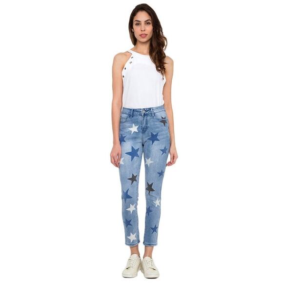 NWT Stella McCartney Blue Star Low Rise Skinny Boyfriend Jeans 29 - Picture 3 of 13